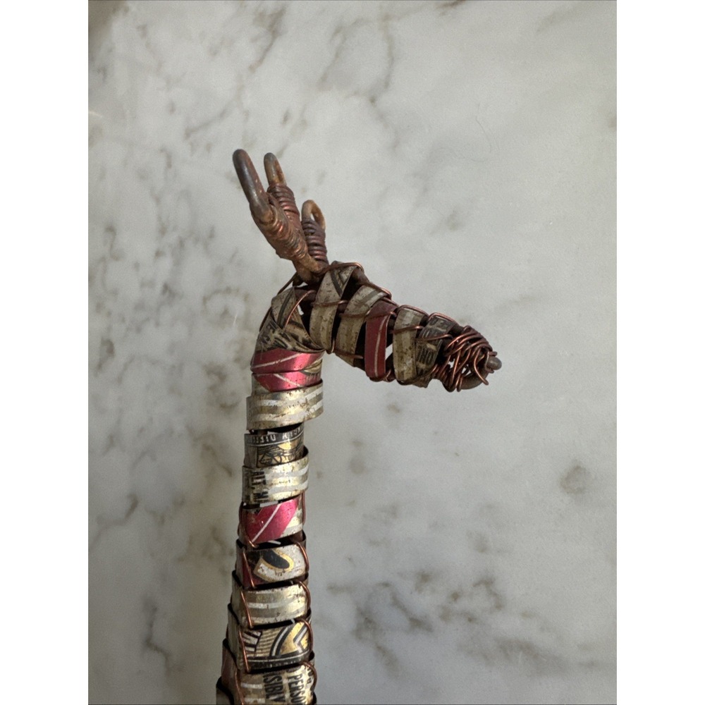 Giraffe Aluminum Can African Art Sculpture Safari 9 In - Picture 3 of 16